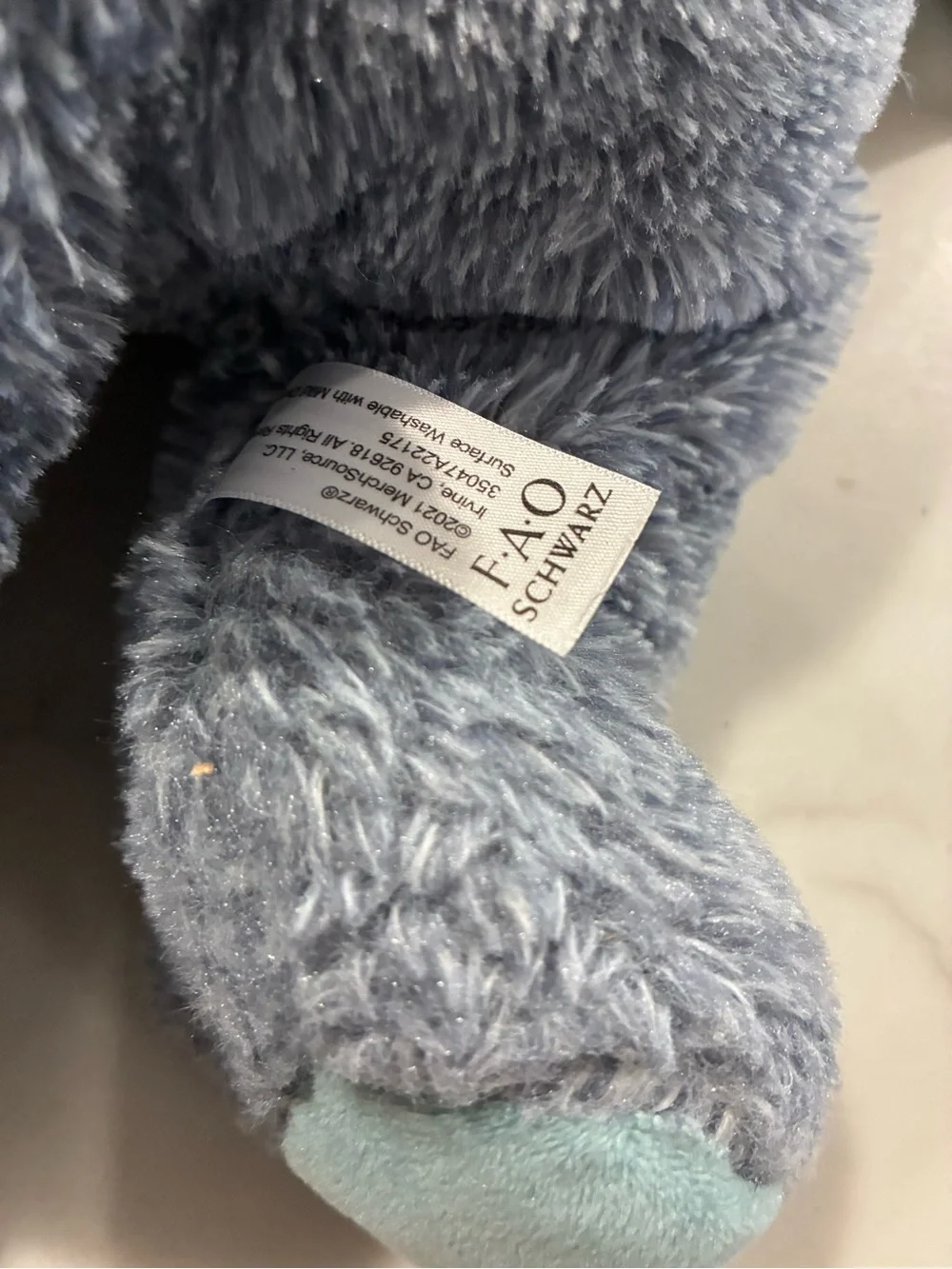 FAO Schwarz Adopt A Pet Enchanted Dragon Stuffed Plush Gray 26”